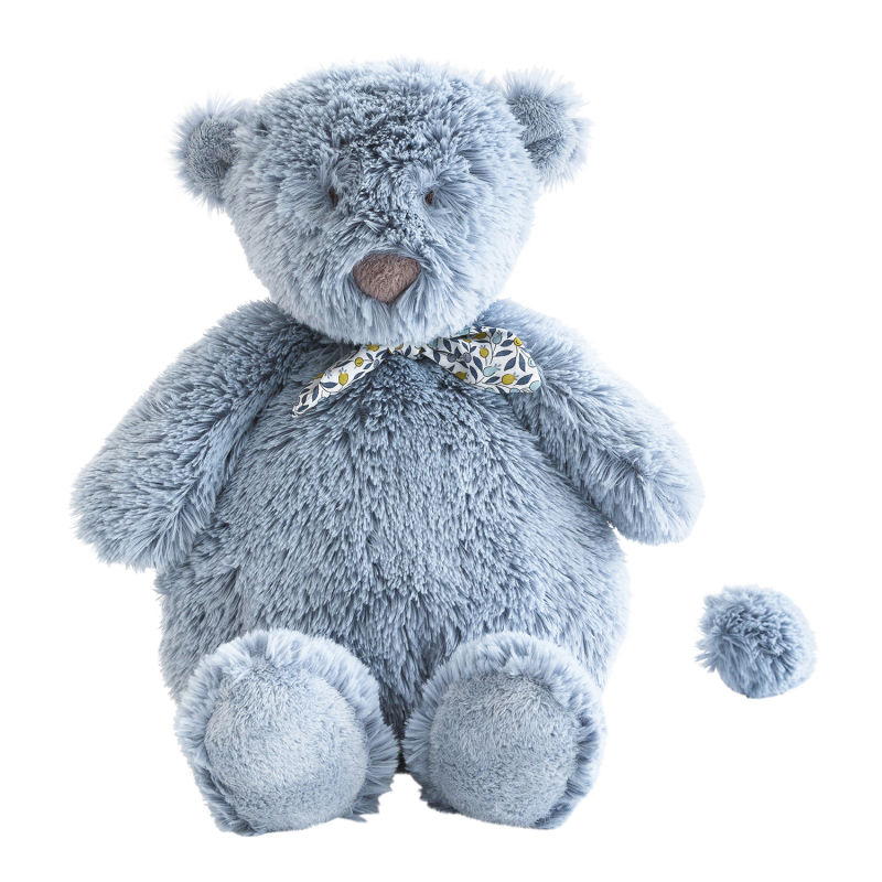  - noann the bear - musical box blue bear 30 cm 